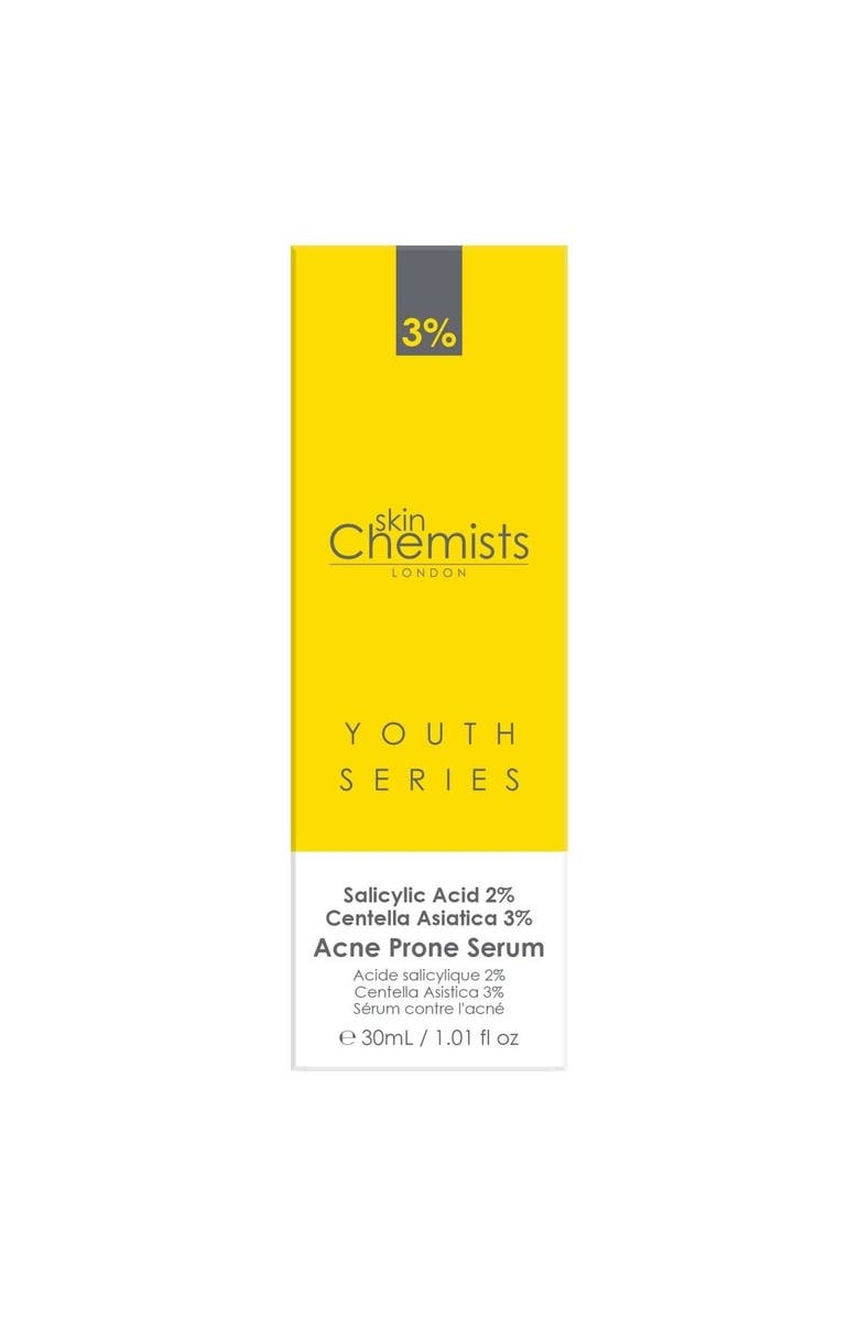 SKINCHEMISTS Acne-Prone Serum with Salicylic Acid & Centella Asiatica for Clearer Skin, Alternate, color, White