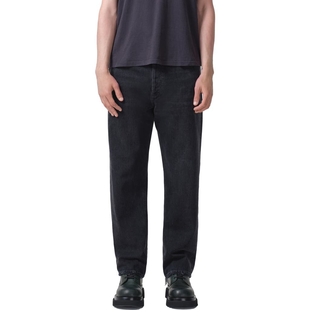 Agolde '90s Organic Cotton Straight Leg Baggy Jeans In Black