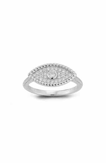 GLAZE JEWELRY Pavé Cubic Zirconia Evil Eye Ring
