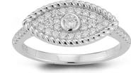 GLAZE JEWELRY Pavé Cubic Zirconia Evil Eye Ring