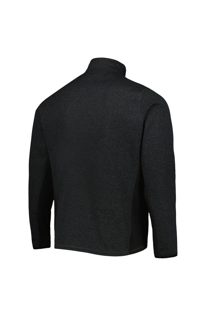 ANTIGUA Men's Antigua Heathered Black Pittsburgh Penguins Course Quarter-Zip Jacket, Alternate, color, Heather Black