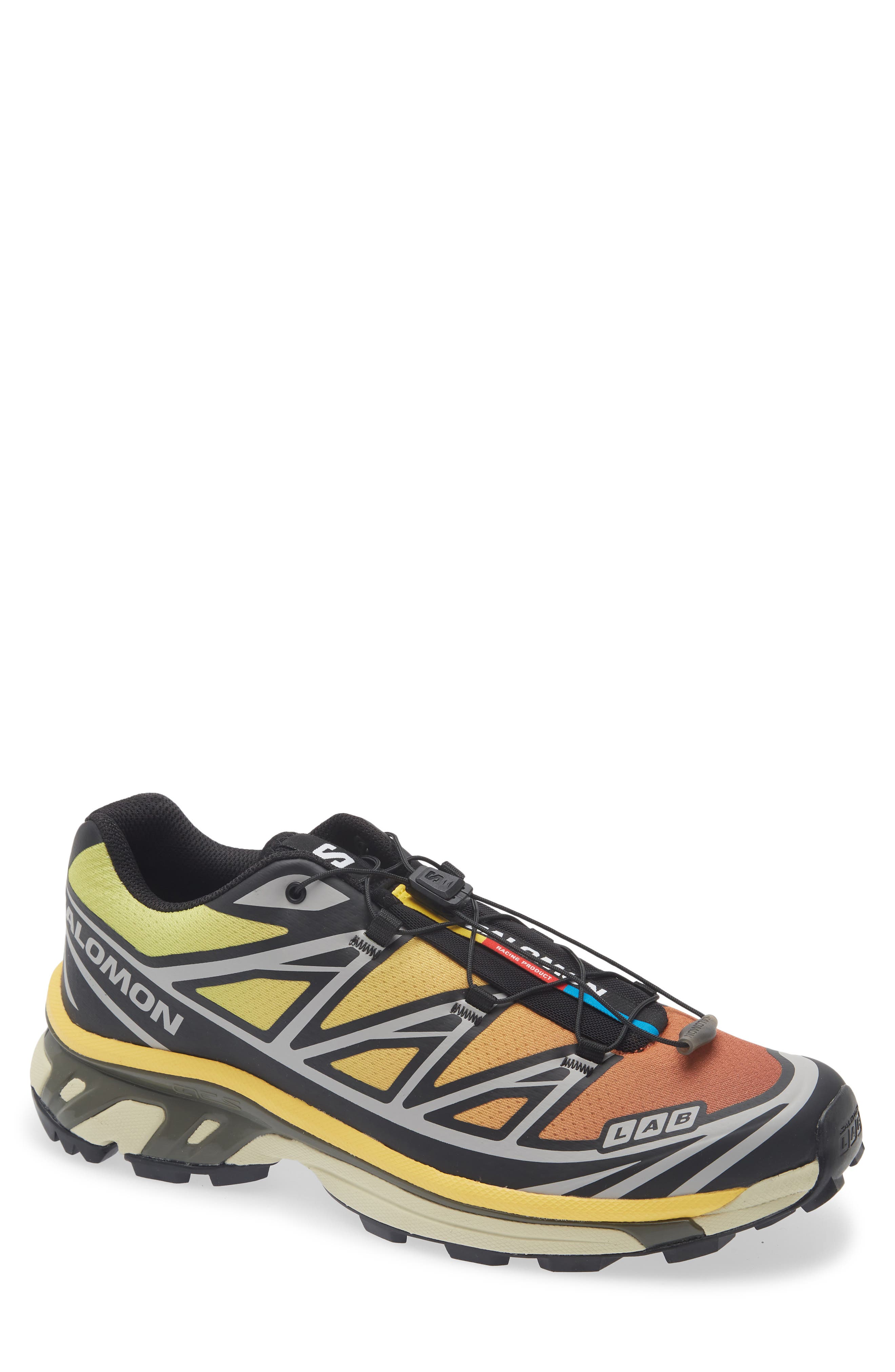 Salomon XT-6 Sneaker, Main, color, Black/ Grape Leaf/ Beach Ball