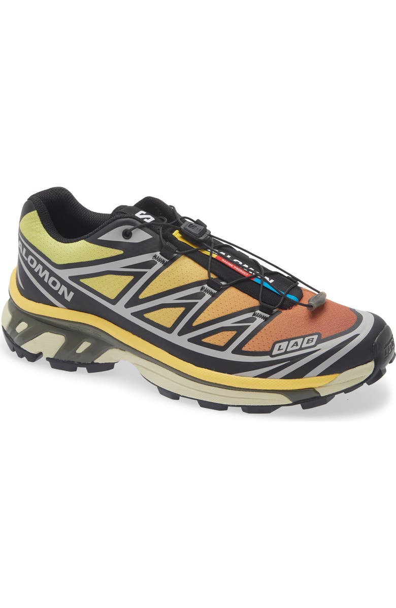 Salomon XT-6 Sneaker, Main, color, Black/ Grape Leaf/ Beach Ball