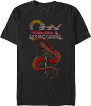 Ozzy Osbourne Men's Ozzy Osbourne Distressed Cobra Logo Graphic T-Shirt