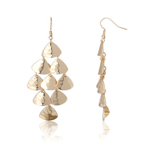 Bcbg Eneration Layered Triangle Drop Earrings In Gold