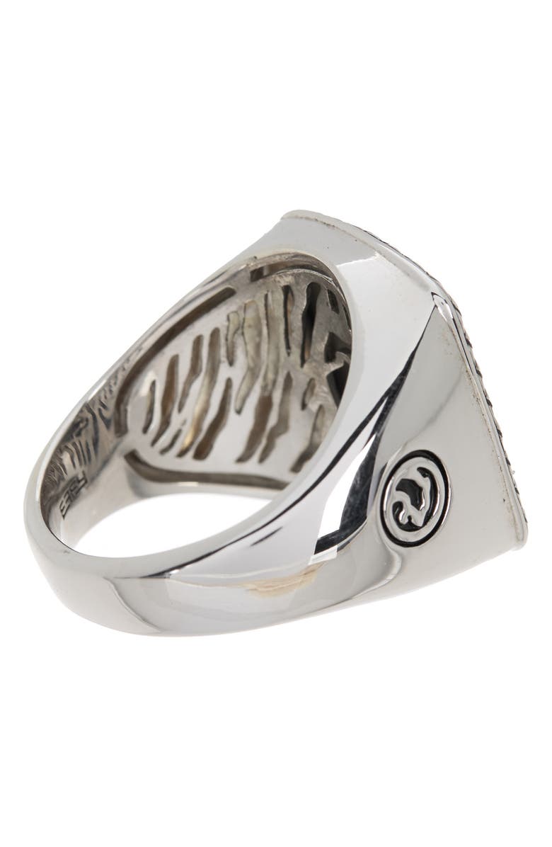 EFFY Sterling Silver Hematite Dragon Signet Ring - Size 10, Alternate, color, Grey