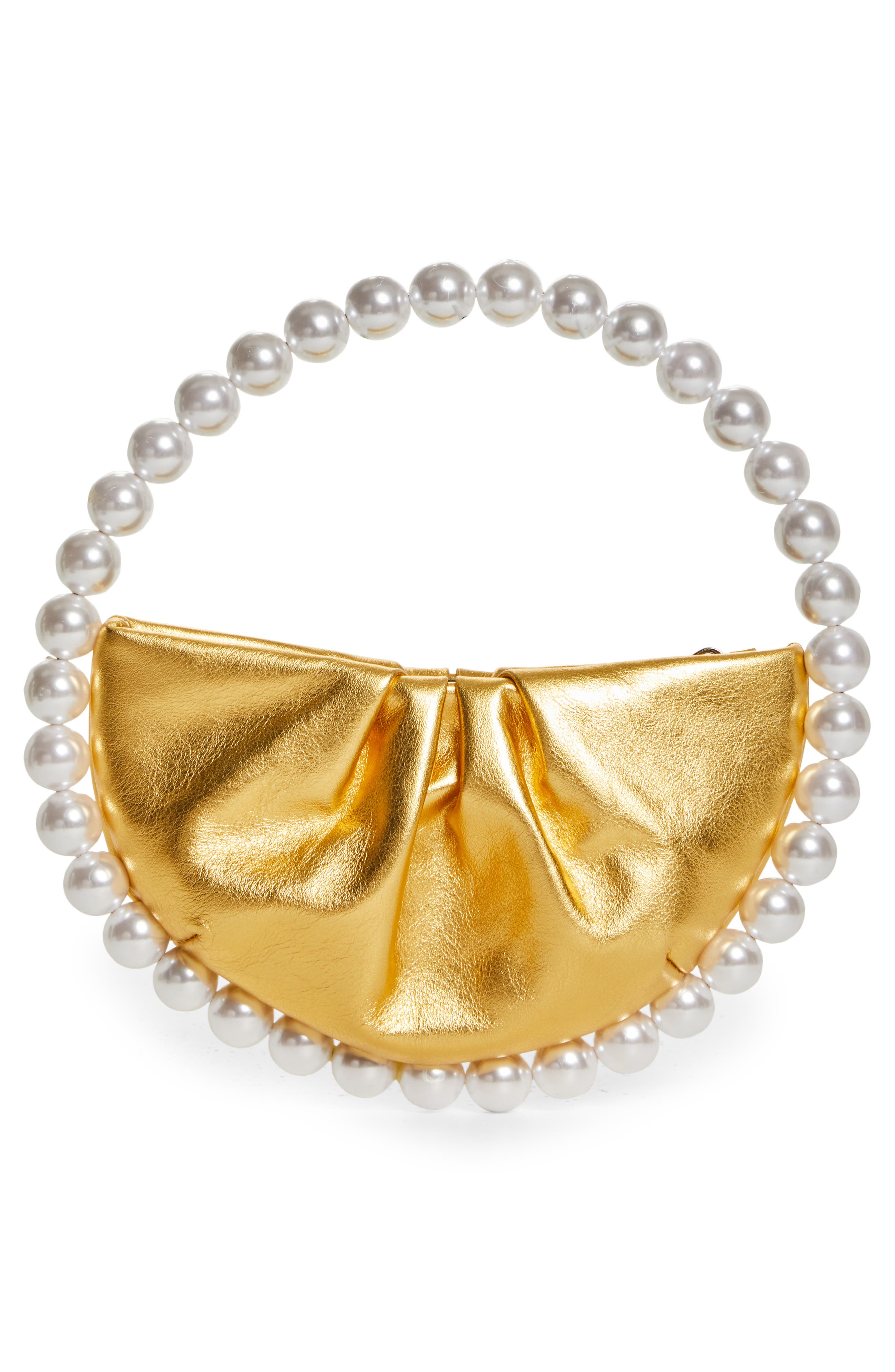 L’alingi L'alingi Eternity Imitation Pearl Top Handle Bag, Alternate, color, 