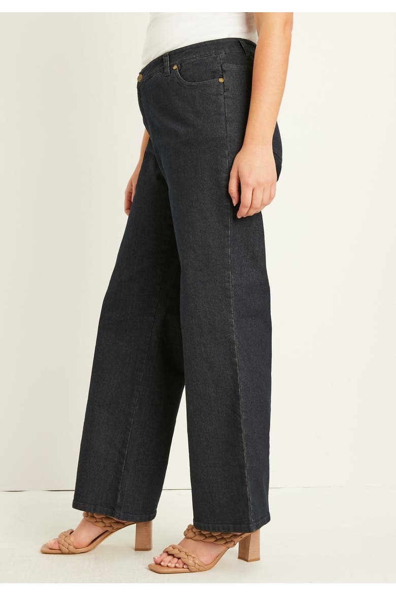 Curvie Fit Wide-Leg Jeans, Alternate, color, GREY