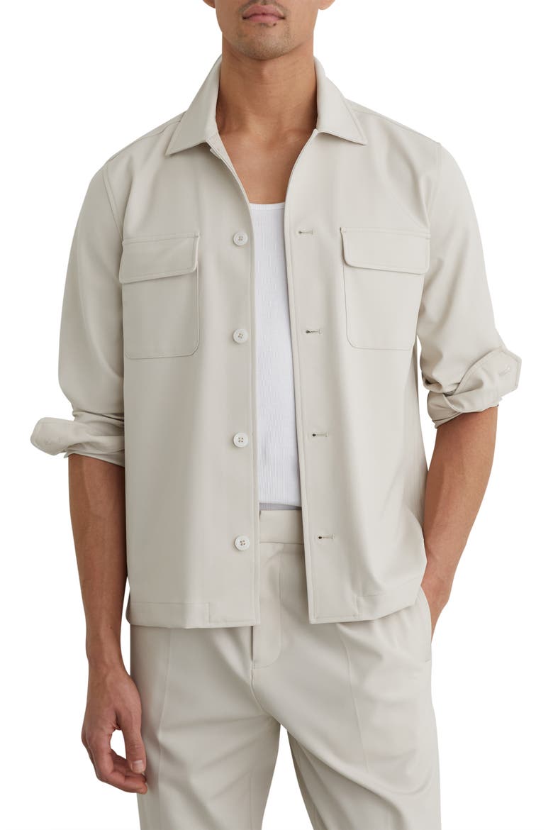 Cleric Shirt Jacket, Main, color, STONE