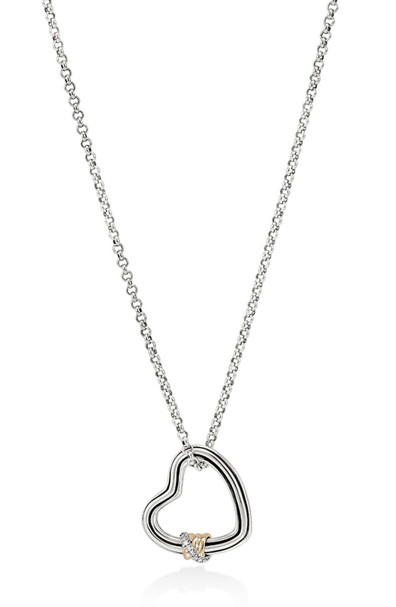 John Hardy Bamboo Collection Heart Pendant Necklace, Alternate, color,