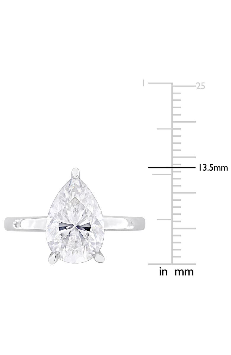 DELMAR Pear Cut Moissanite Ring, Alternate, color, White Silver