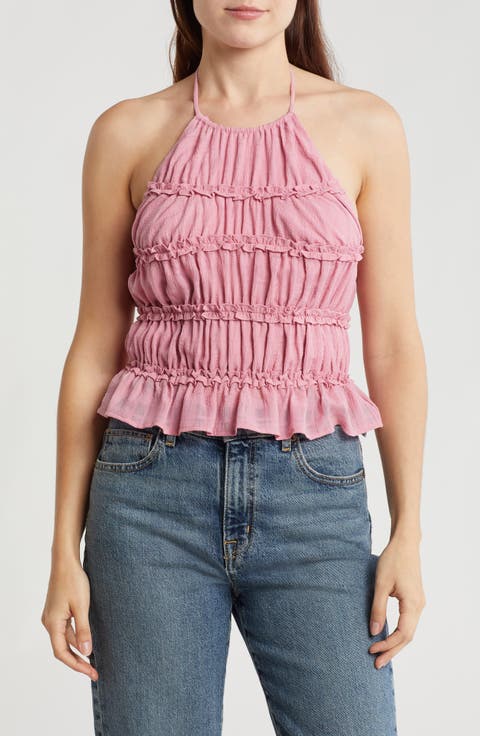 Shirred Halter Top
