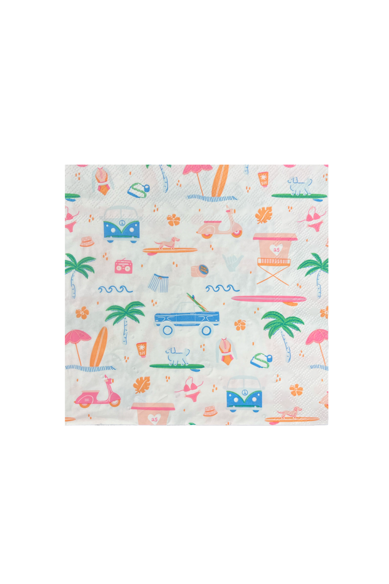 Surf's Up Large Napkins, Main, color, Assorted Pre-Pack