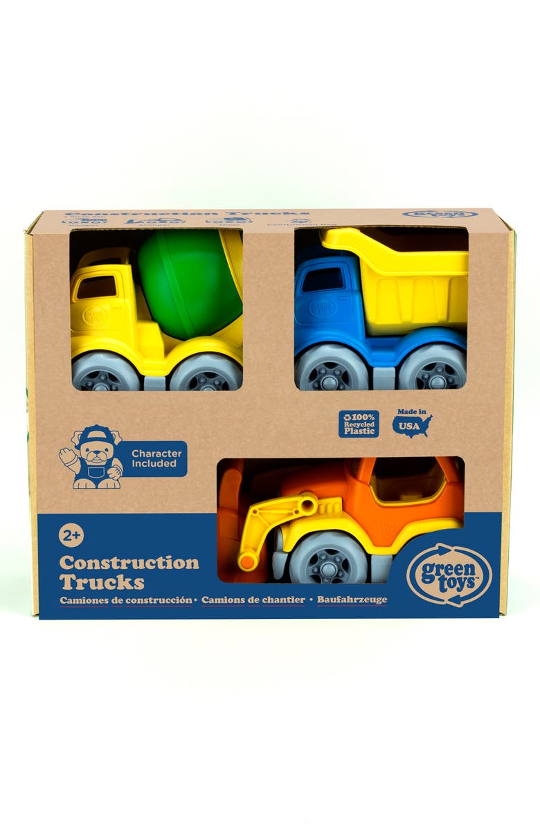 Green Toys Set of 4 Construction Vehicle Toys, Alternate, color, Multi
