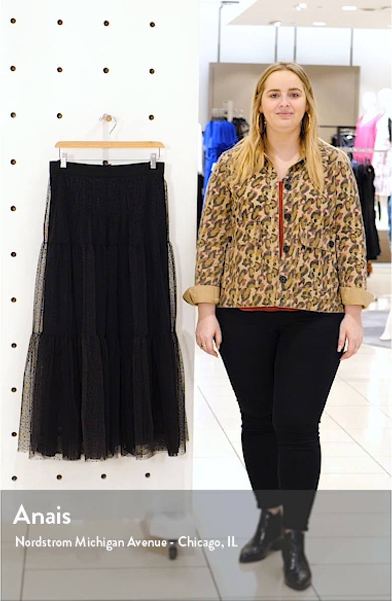 Starry Sky Tiered Tulle Maxi Skirt, sales video thumbnail