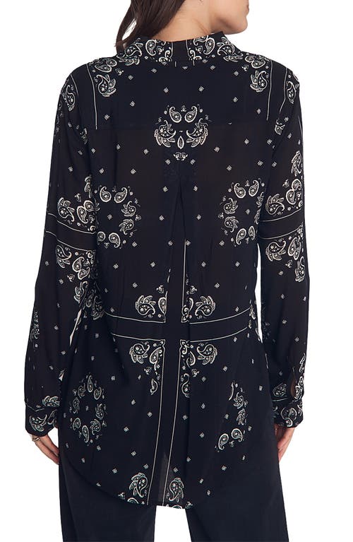 Bella Dahl Bandana Print Button-up Shirt In Black