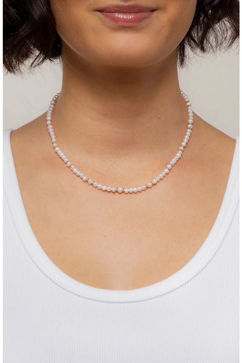 Bette Freshwater Pearl Necklace, Alternate, color, GOLD/ PEARL