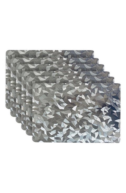 Mirrored Set of 6 Placemats