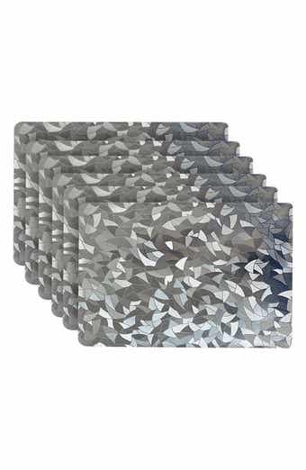 DAINTY HOME Mirrored Set of 6 Placemats