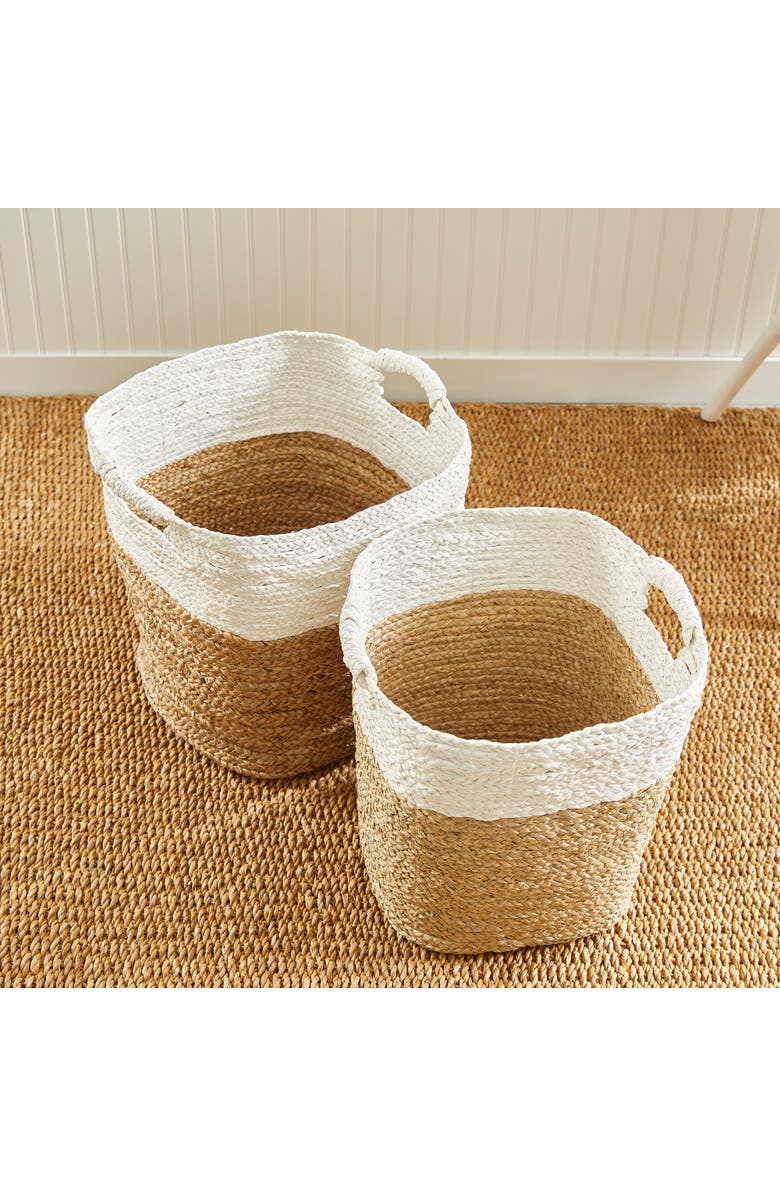 Napa Home & Garden Madura Rectangular Baskets Set of 2, Alternate, color, White