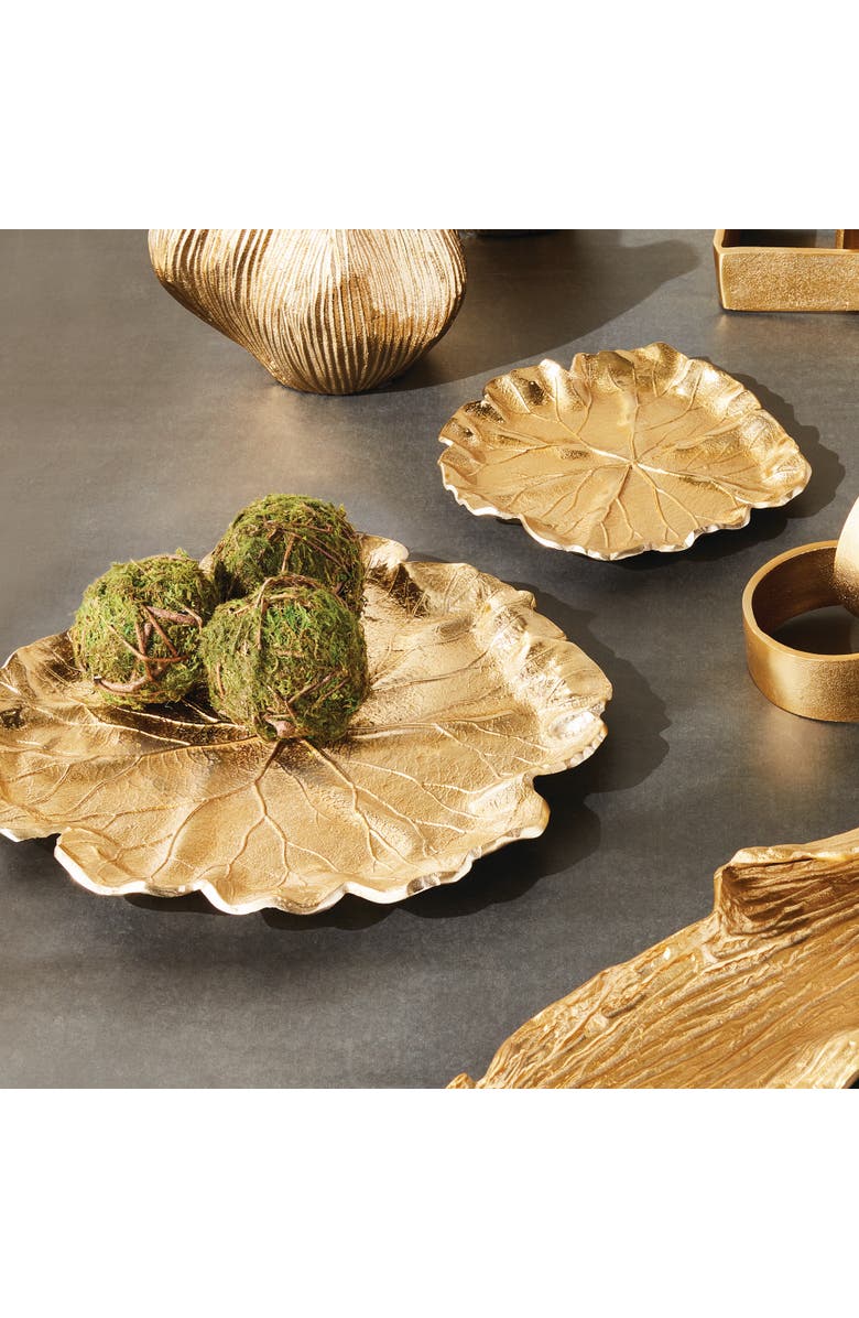 Napa Home & Garden Lirio Decorative Trays, Set of 3 - Champagne Gold Aluminum, Alternate, color, Gold