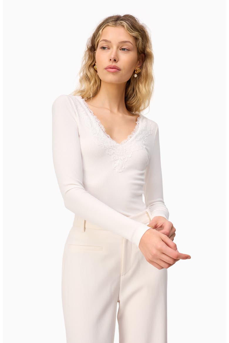 Rooney Lace Trim Rib Top, Alternate, color, WHITE