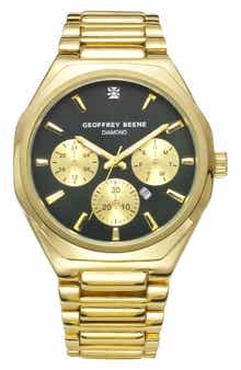 GEOFFREY BEENE Genuine Diamond Bracelet Watch, 41mm