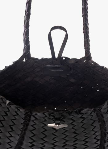 Kayla Woven Leather Shoulder Bag