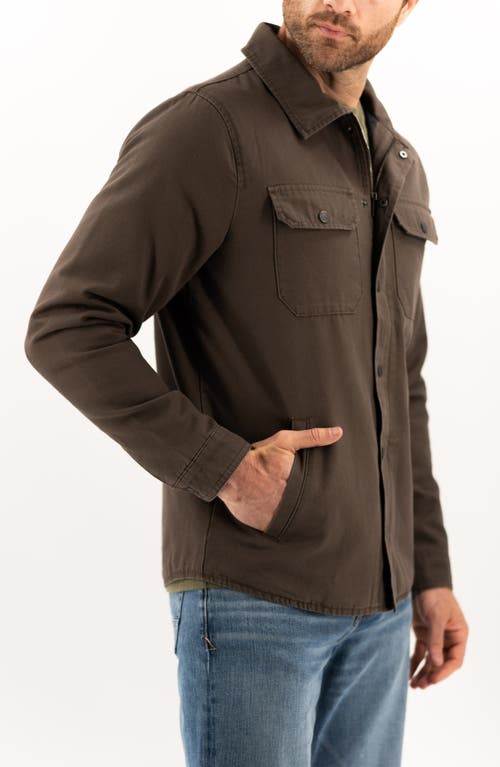 Devil-dog Dungarees Insulated Cotton Canvas Deck Jacket In Brown