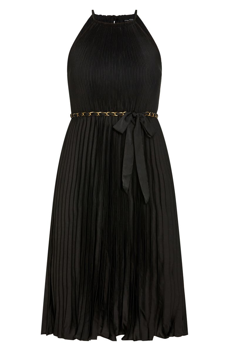 City Chic Isobel Pleated Midi Dress, Alternate, color, 