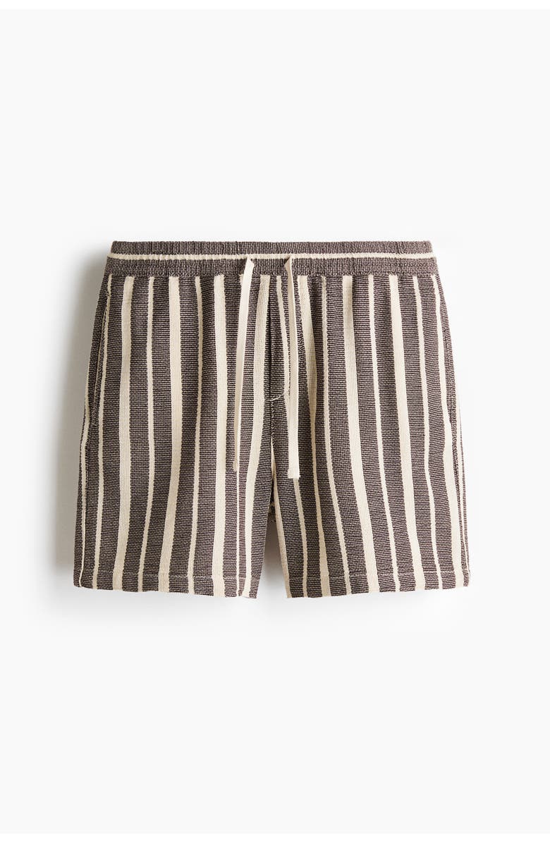 H&M Regular-fit shorts, Alternate, color, Brown/Striped