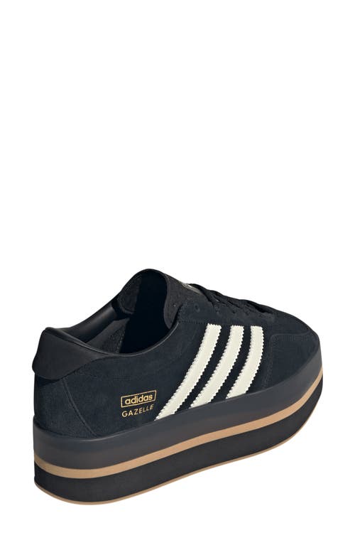 Shop Adidas Originals Adidas Gazelle Stack Platform Sneaker In Black/cream White/gum