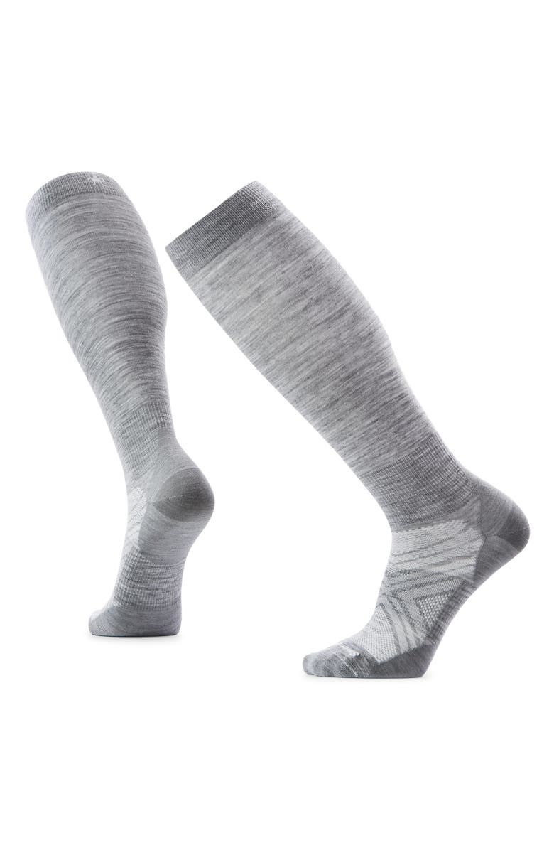 Smartwool Ski Zero Cushioning Over the Knee Wool Blend Socks, Main, color, Light Gray
