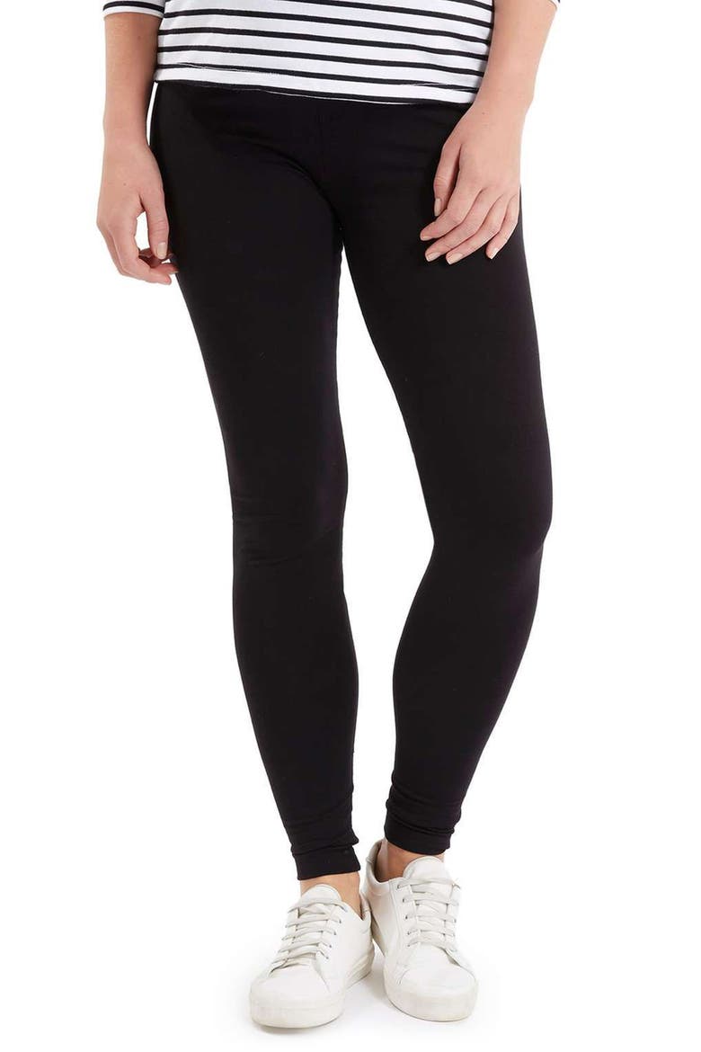 Ankle Maternity Leggings, Main, color, BLACK
