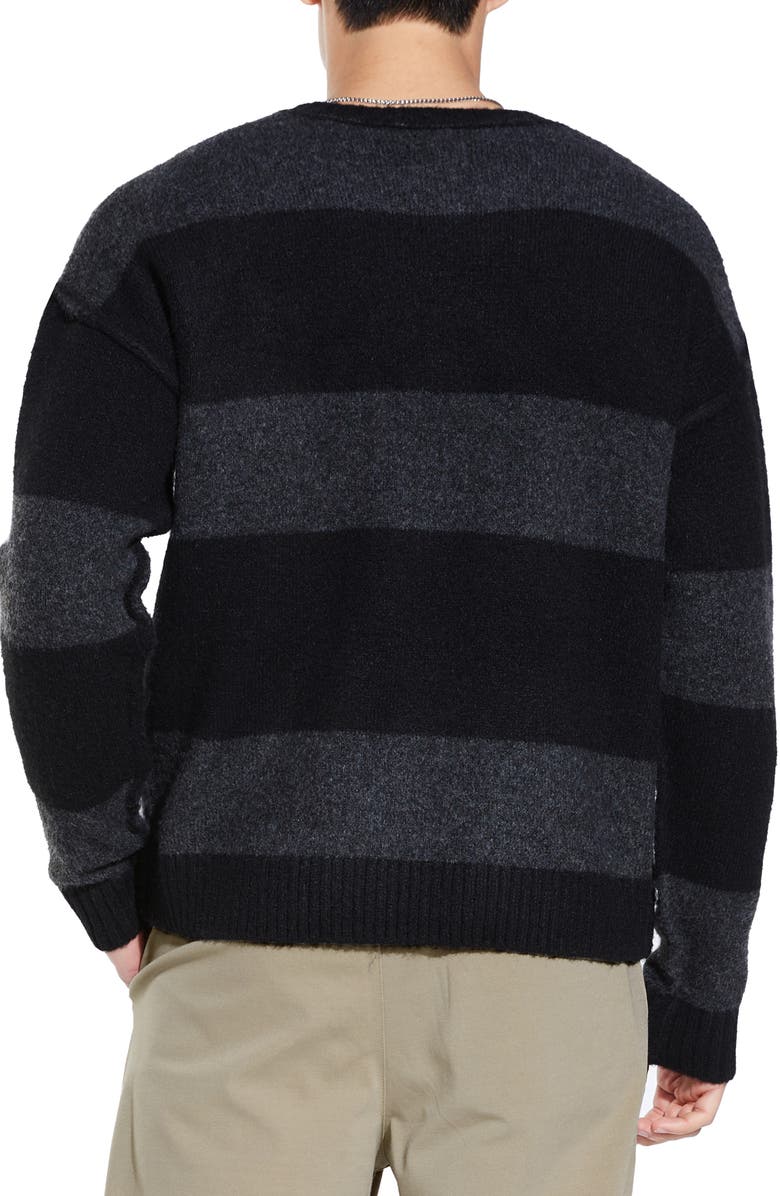Civil Society Plush Oversize Crewneck Sweater, Alternate, color, Black