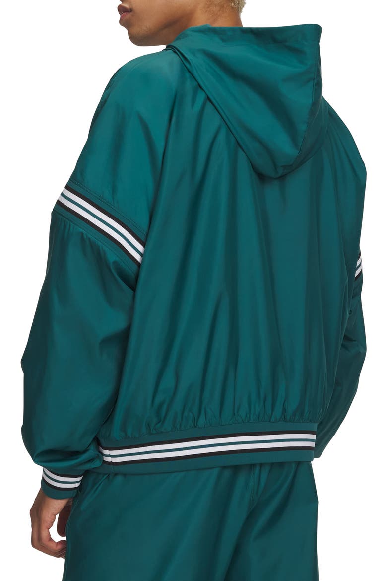 UA Icon Oversize Water Repellent Half Zip Hoodie, Alternate, color, RACK GREEN