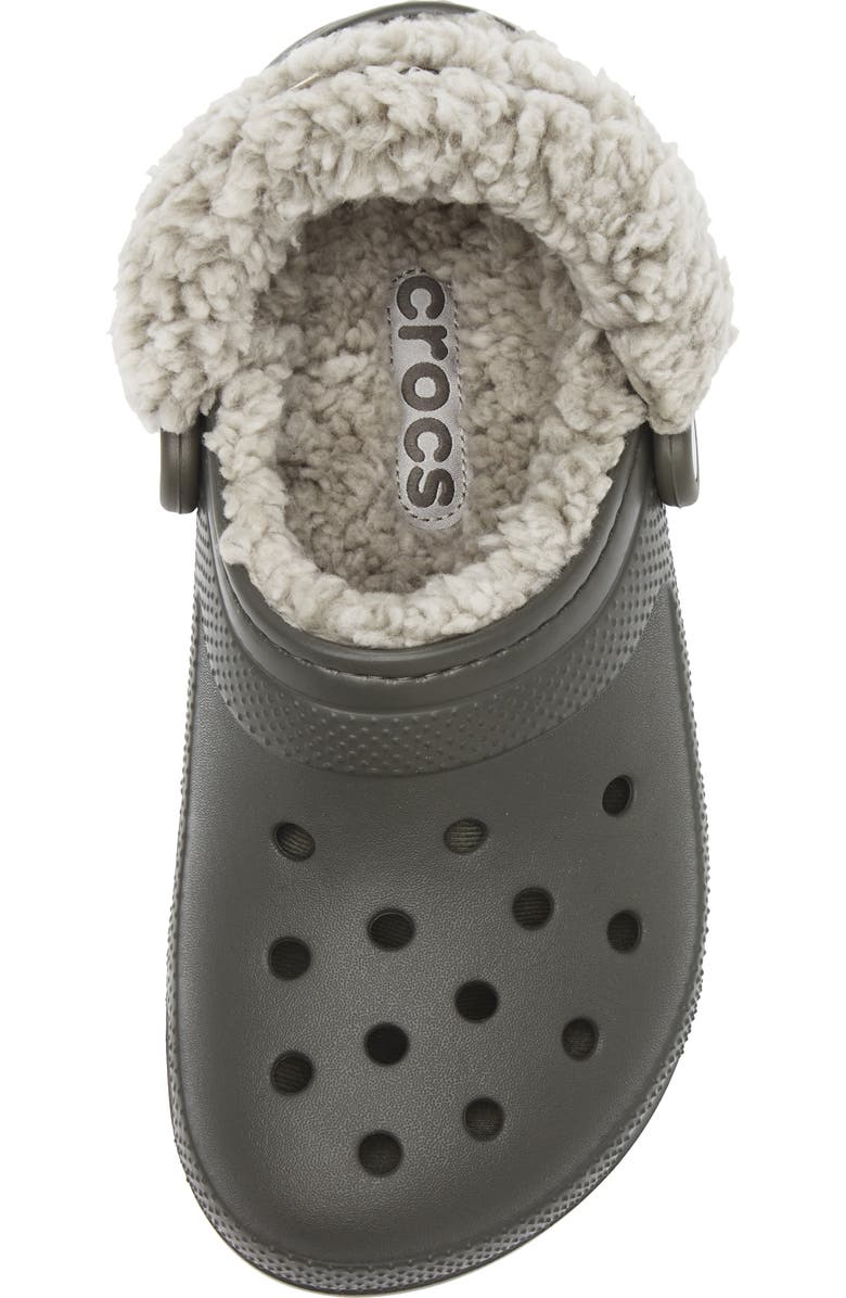 CROCS Classic Fleece Lined Clog, Alternate, color, Dusty Olive