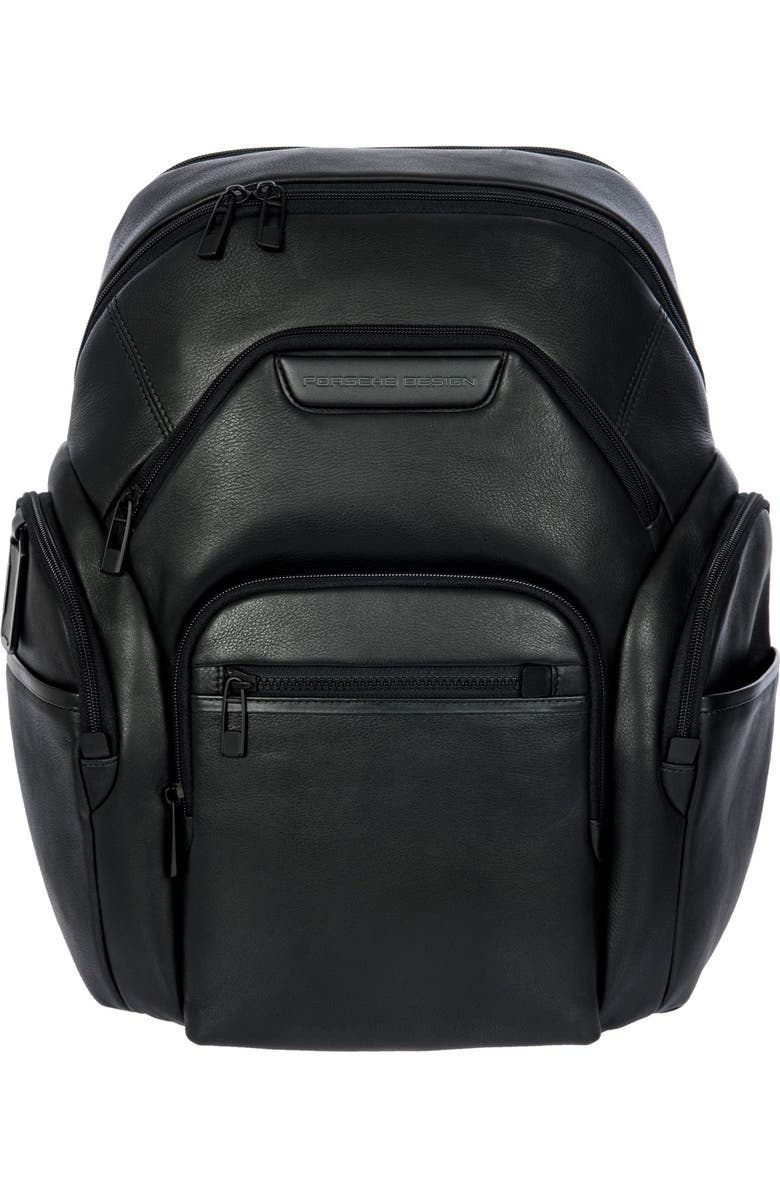 Porsche Design Roadster Leather EVO Backpack L, Main, color, Black