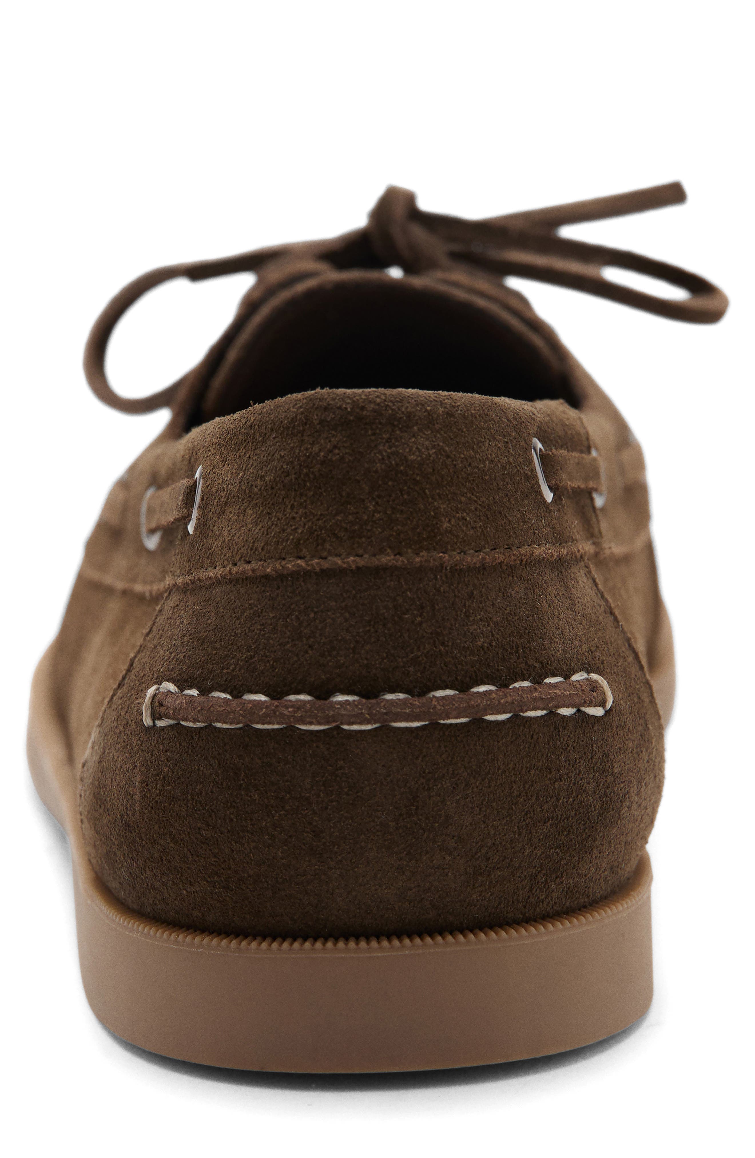 Leather Boat Shoe, Alternate, color, BROWN