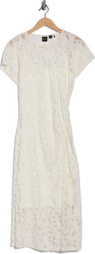 BOSS Orange Ebuna Floral Semi Sheer T-Shirt Dress