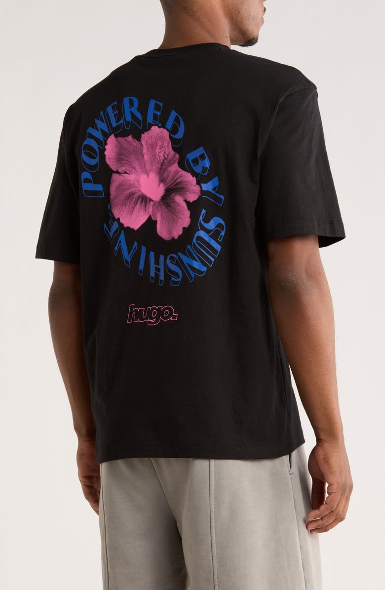 HUGO Napoka Logo Graphic Cotton T-Shirt, Alternate, color, Black