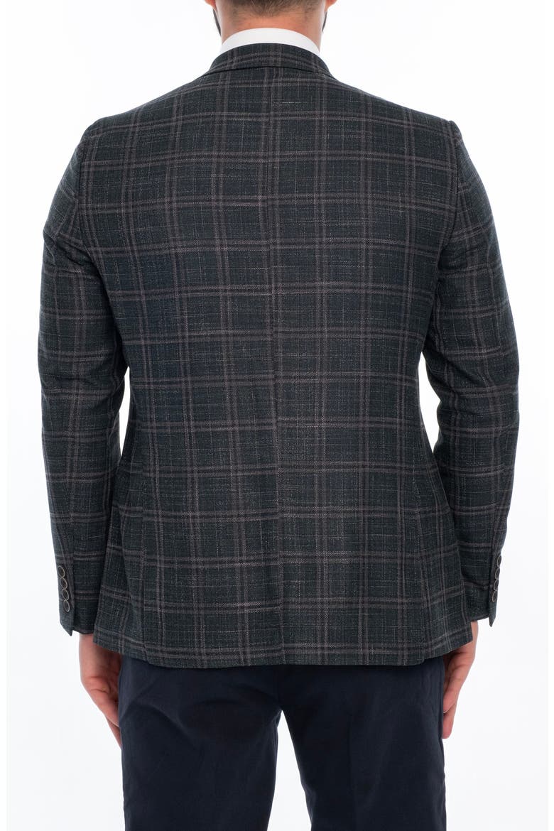 Plaid Sport Coat, Alternate, color, DARK GREEN