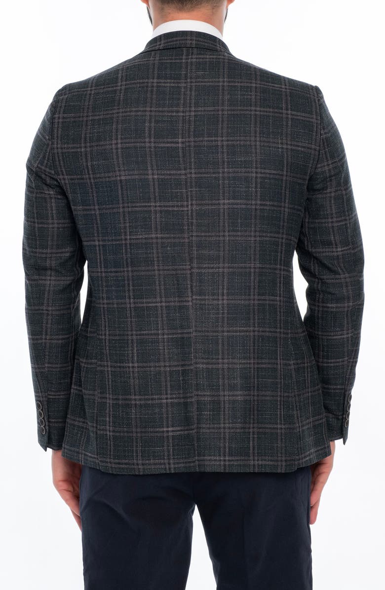 VELLAPAIS Plaid Sport Coat, Alternate, color, Dark Green