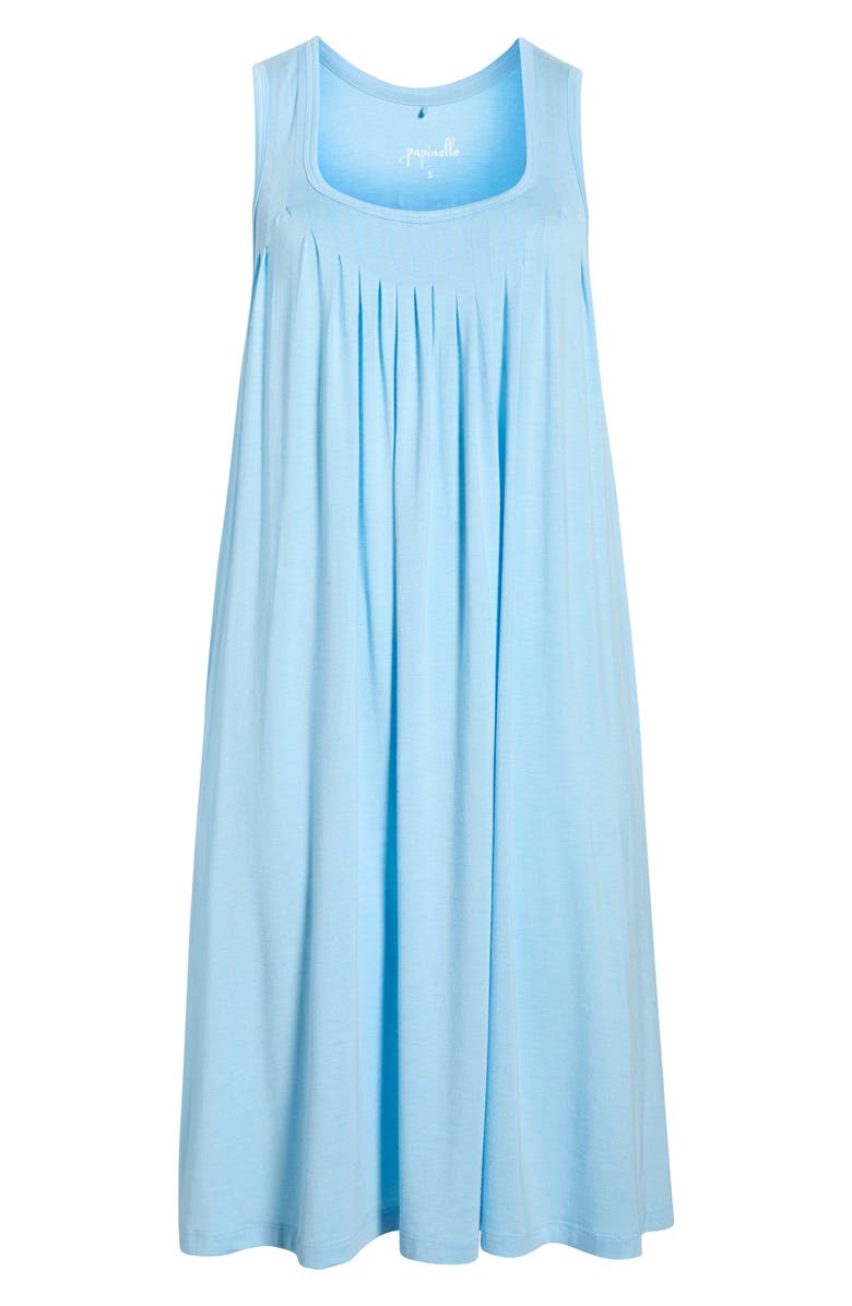 Papinelle Kate Pleated Stretch Modal Nightgown, Alternate, color, Blue Bell