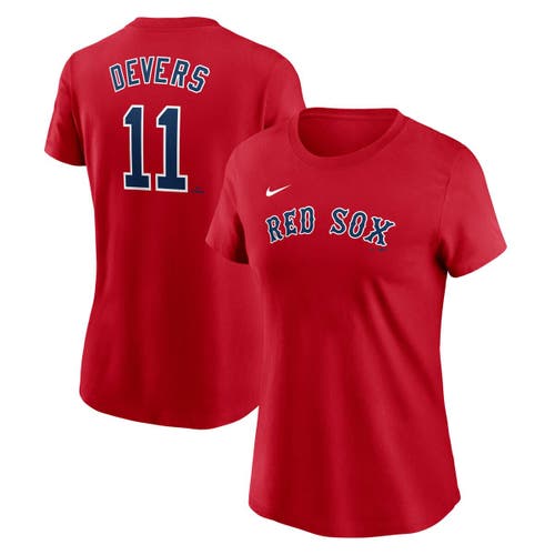 Nike Red Boston Red Sox Fuse Name & Number T-shirt