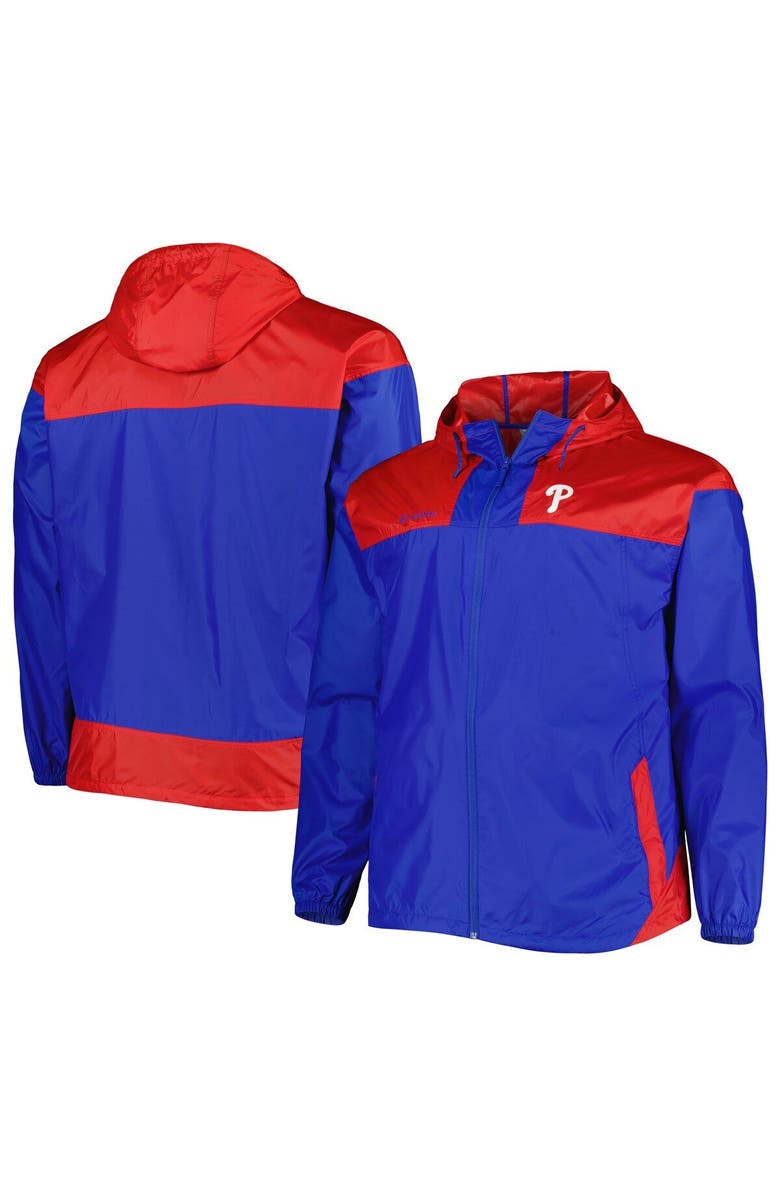 Columbia Men's Columbia Royal Philadelphia Phillies Flash Forward Challenger Omni-Shade Full-Zip Windbreaker, Main, color, Royal