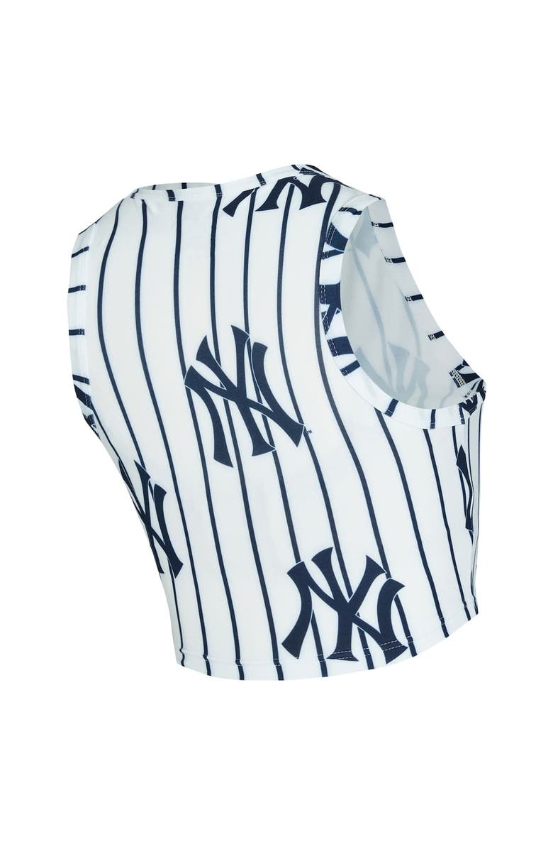 CONCEPTS SPORT Women's Concepts Sport  White New York Yankees Pinstripe Record Tank & Short Set, Alternate, color, White