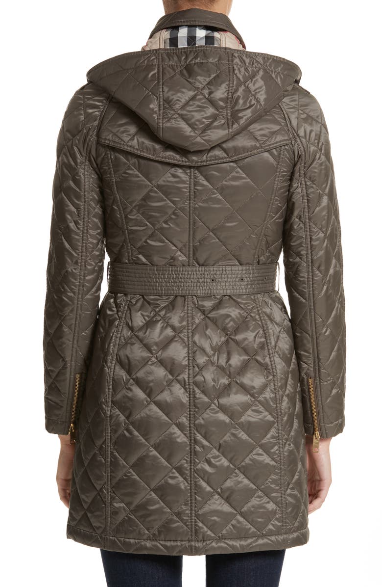 Burberry Baughton Quilted Coat, Alternate, color, 