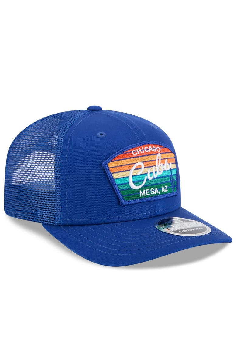 New Era Men's New Era  Royal Chicago Cubs 2025 Spring Training 9SEVENTY Stretch-Snap Trucker Hat, Alternate, color, 