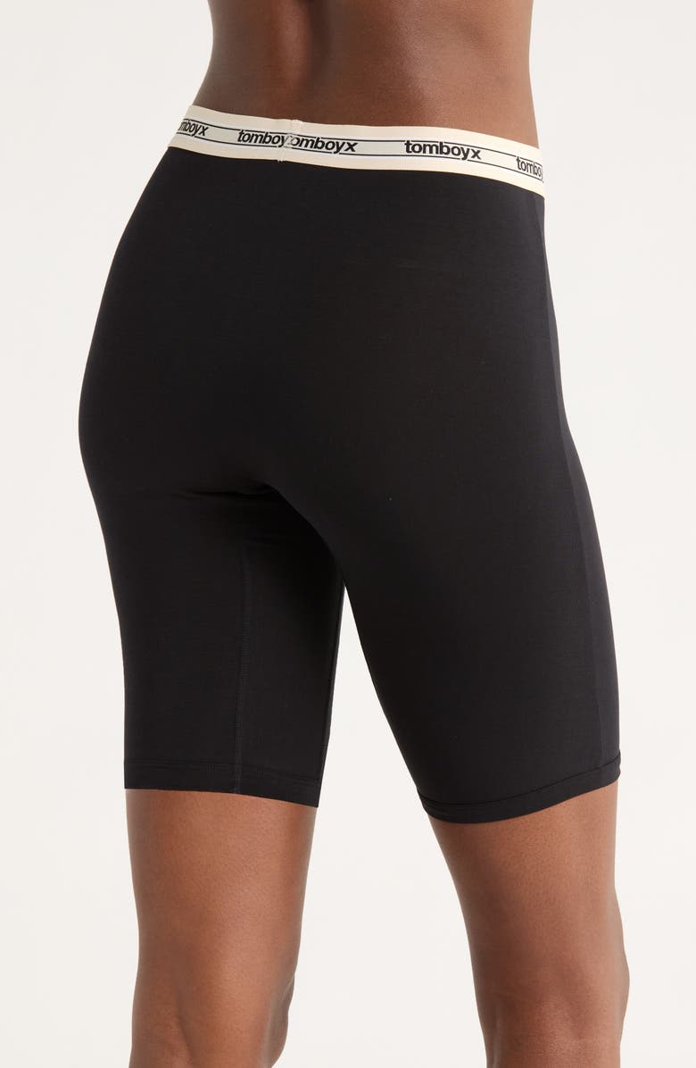 TomboyX Stretch Modal 9-Inch Boxer Briefs, Alternate, color, Modal Retro Black